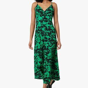 The Drop Women's V-Neck Maxi Dress, XS, NWT, Tropical Floral, Vacation Dress